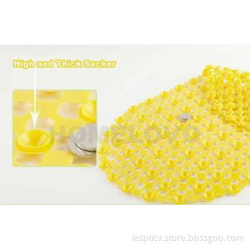 Yellow Non slip Rubber Bath Mat Plastic Bathroom Accessorie